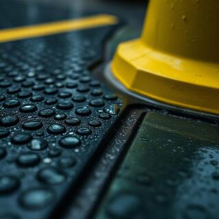 Anti-slip mats placed on a wet loading area