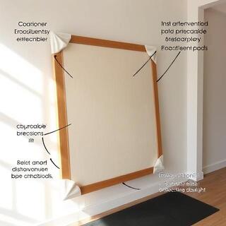 Artwork with soft corner guards and breathable pads