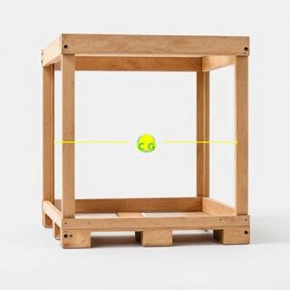 CG mark on a crate before loading