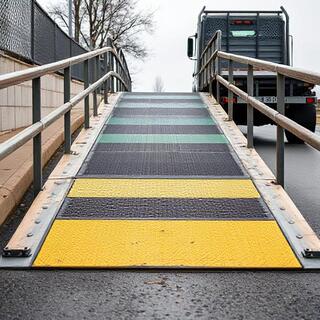 Low-angle ramp set with pads and side rails