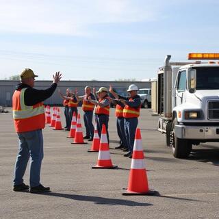 Signal drill with quiet hand calls and stop word practice