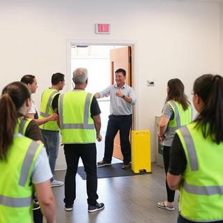 Workshop where crew learns padding and strap basics