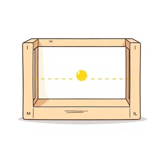 Technician marking centre of gravity on a crate